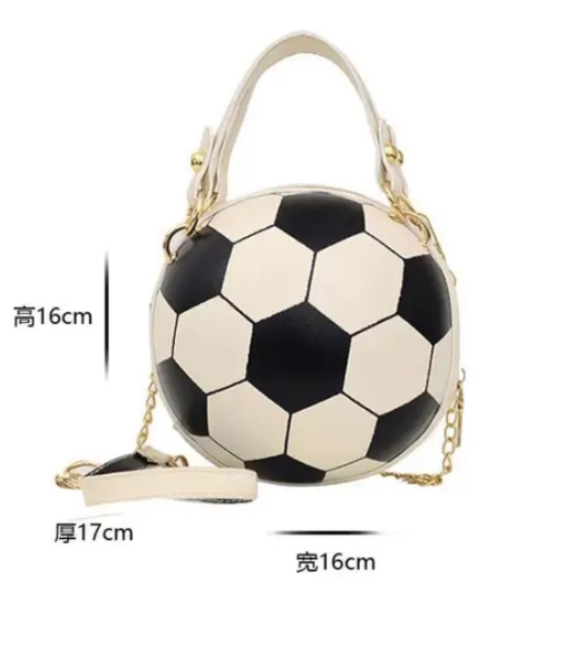 Bolsa de Fútbol y Basketball de Cuerpo Cruzado Cadena Bolsos de Hombro Casual Cremallera.